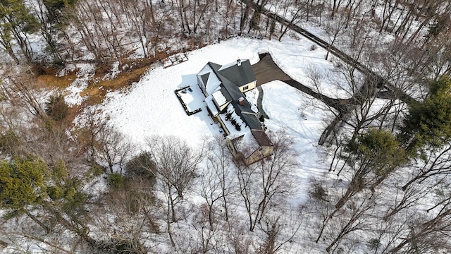 view of snowy aerial view