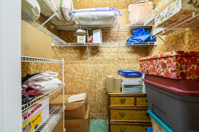view of storage area