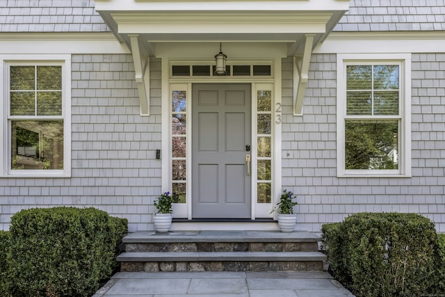 view of exterior entry