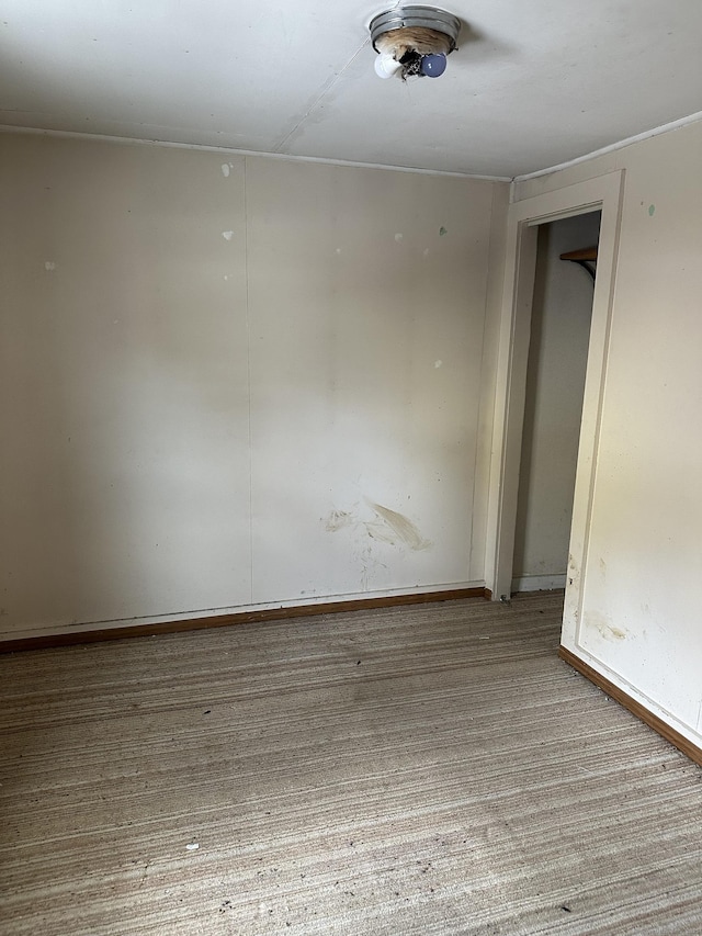 spare room featuring light wood-type flooring