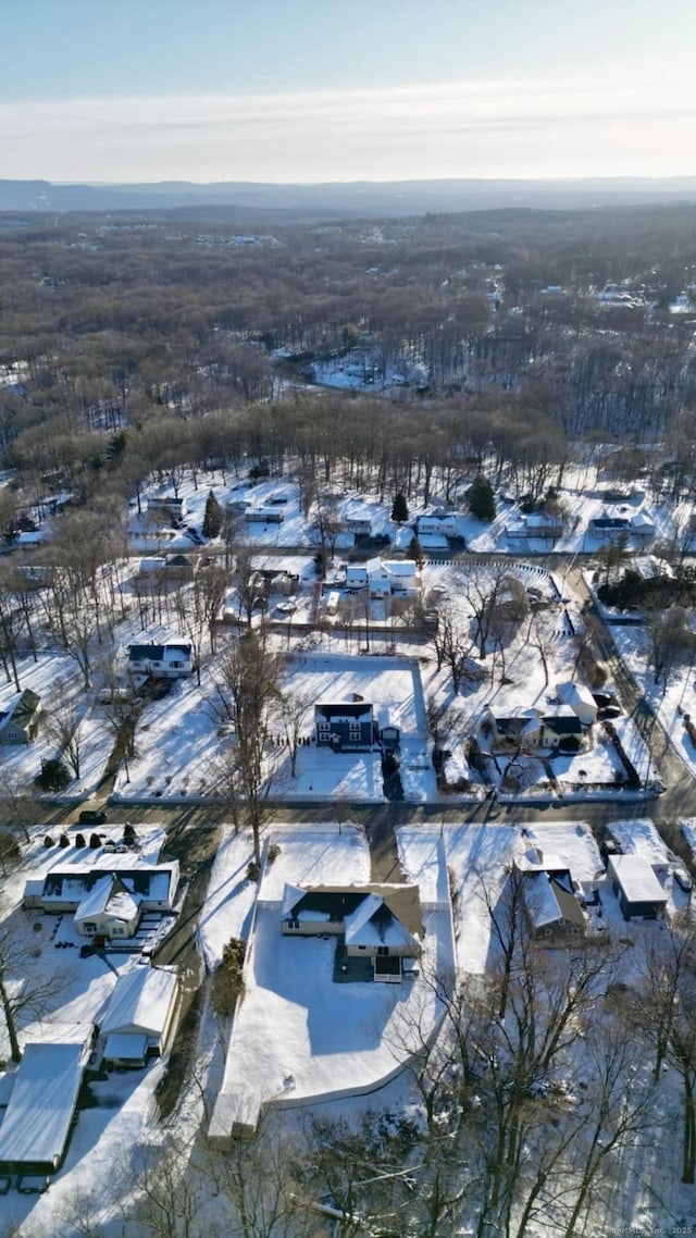 view of snowy aerial view