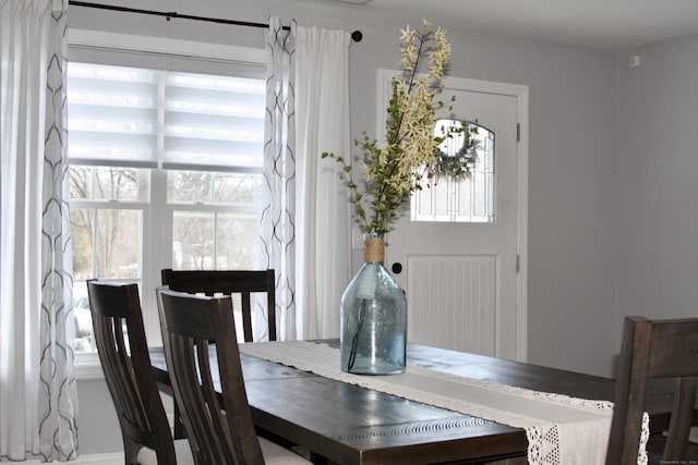 view of dining area