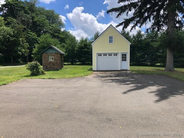 garage with driveway