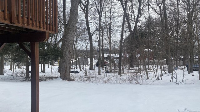 view of snowy yard