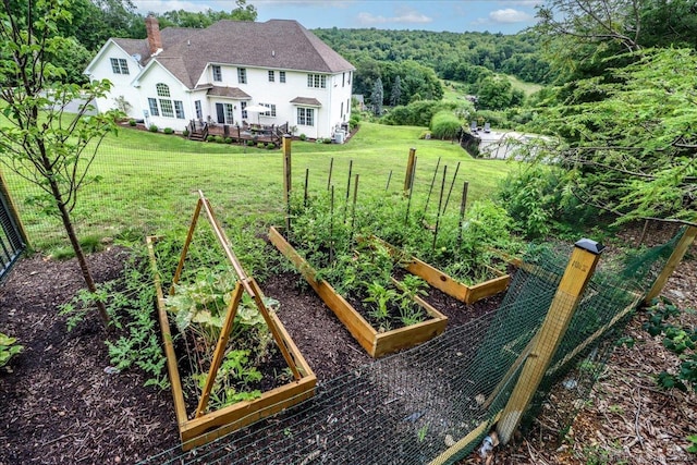 55 Country Woods Ln, Southbury, CT 06488 - view of yard featuring a vegetable garden