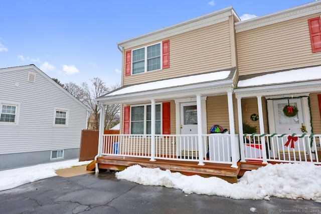 view of front of home with a porch