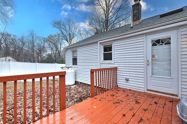 deck with fence