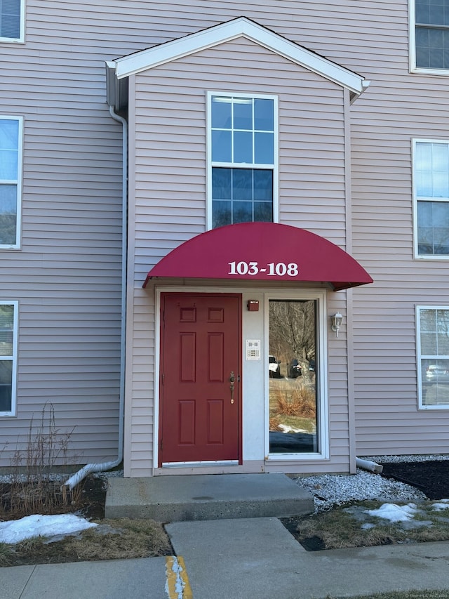 view of doorway to property