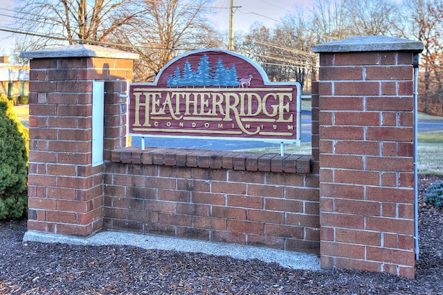 view of community sign