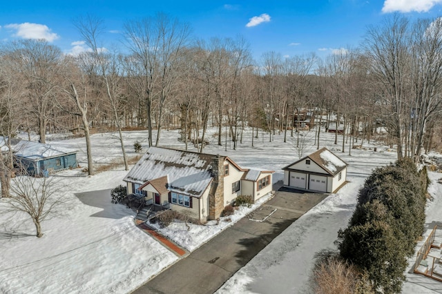 view of snowy aerial view