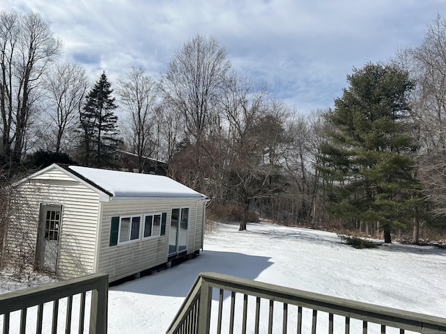 view of snowy yard