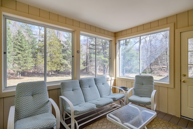 view of sunroom