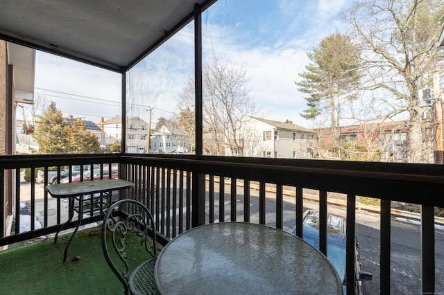 balcony with a residential view