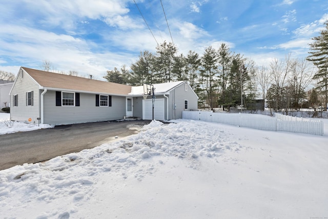 view of front of property with an attached garage