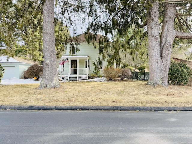 view of front of house with covered porch