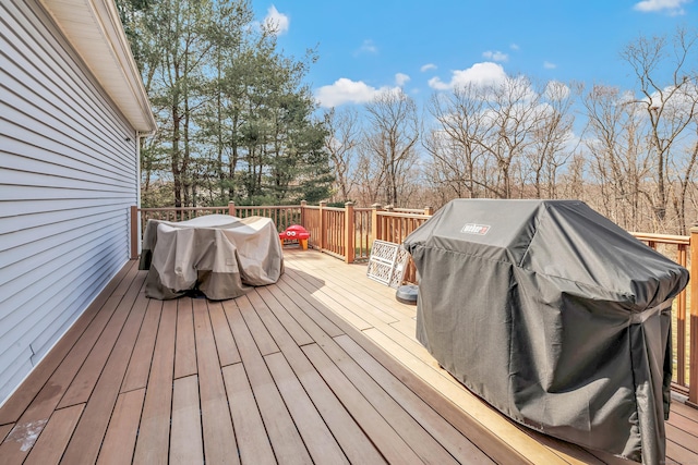 deck with grilling area