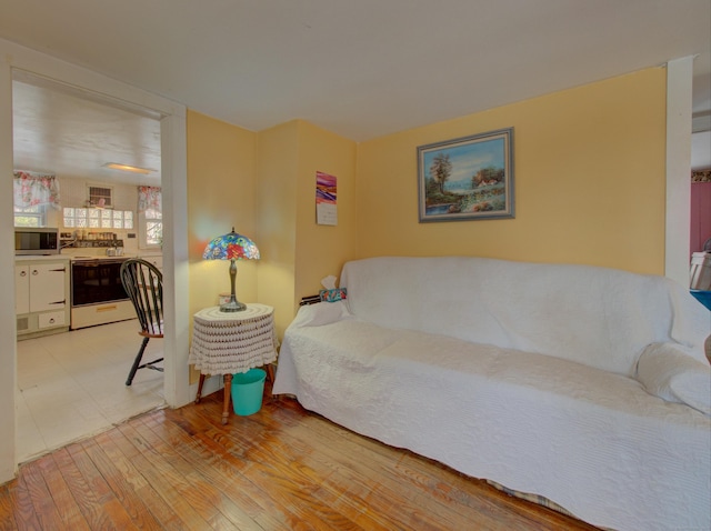 living room with light wood-style flooring