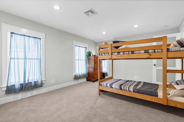 11 Pearl St, Groton, CT 06340 - carpeted bedroom featuring visible vents, recessed lighting, and baseboards