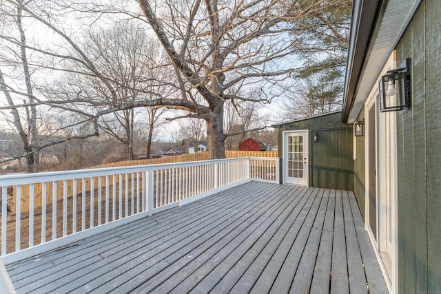 wooden deck with fence