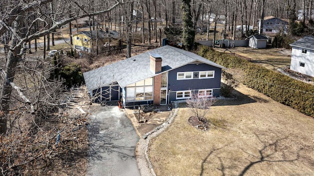 birds eye view of property