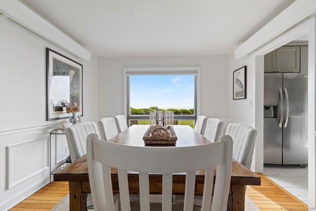 view of dining space