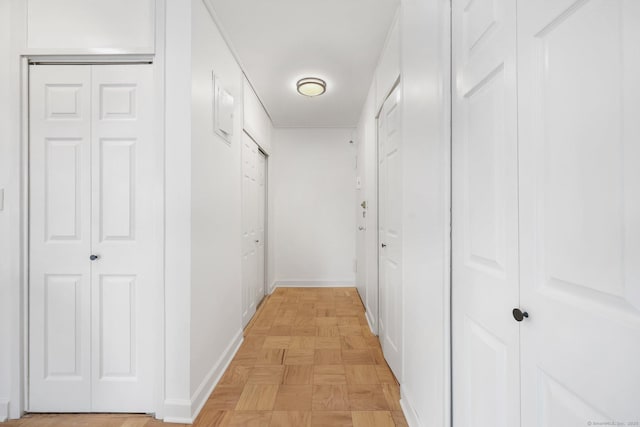 hallway with baseboards