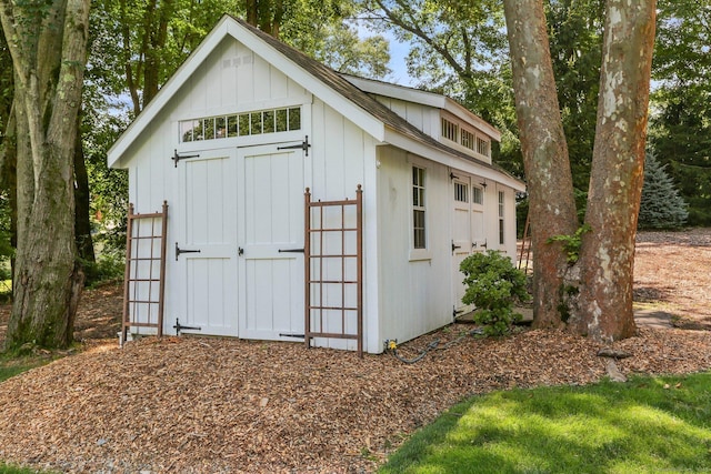 view of shed