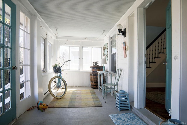 view of sunroom