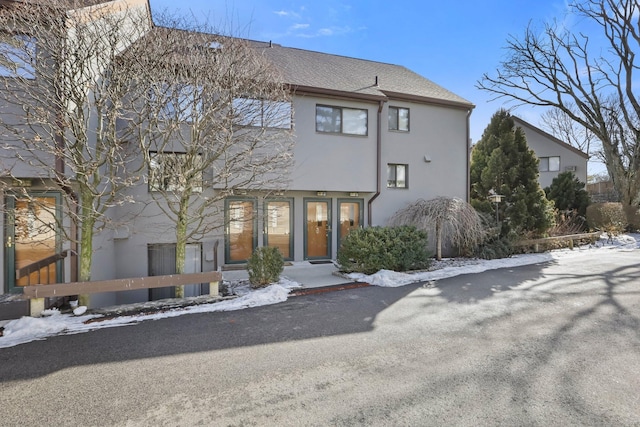 view of front of home with stucco siding