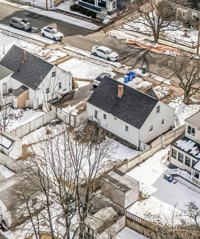 view of snowy aerial view