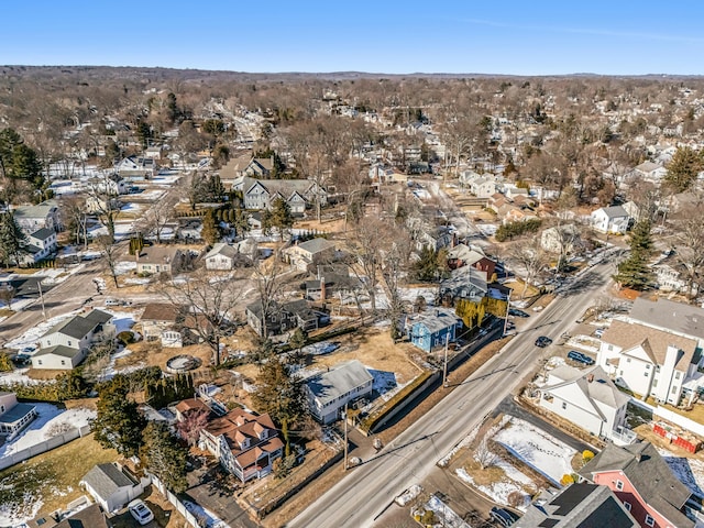 aerial view with a residential view