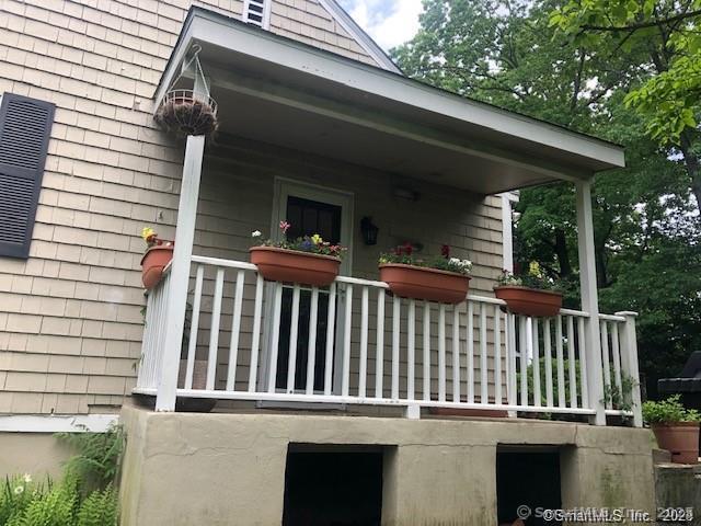 deck with a porch