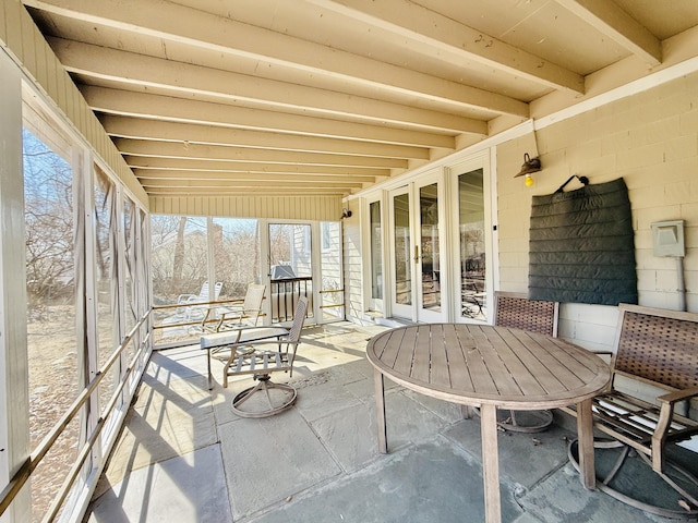 view of patio / terrace with french doors and outdoor dining area