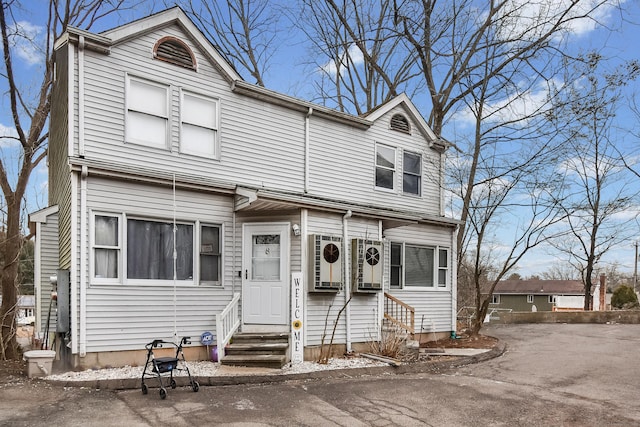 view of front of house featuring entry steps