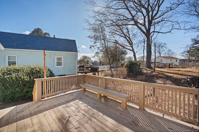 view of wooden deck