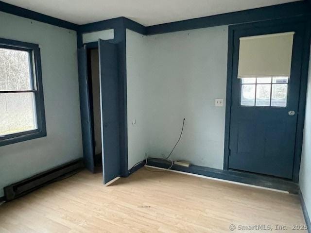 empty room featuring light wood finished floors