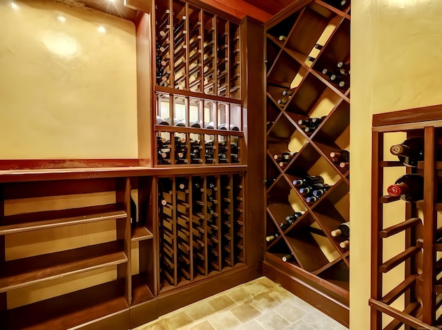 1 Wentworth Park, Farmington, CT 06032 - wine area with stone finish flooring