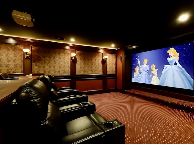1 Wentworth Park, Farmington, CT 06032 - home theater featuring carpet flooring and ornamental molding