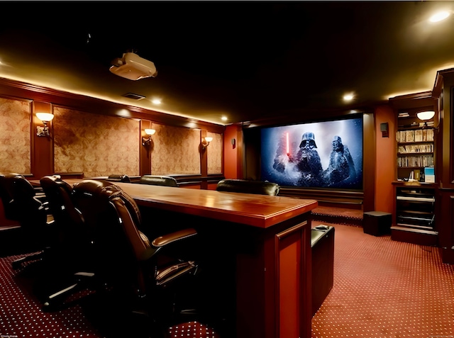 1 Wentworth Park, Farmington, CT 06032 - carpeted home theater room with crown molding