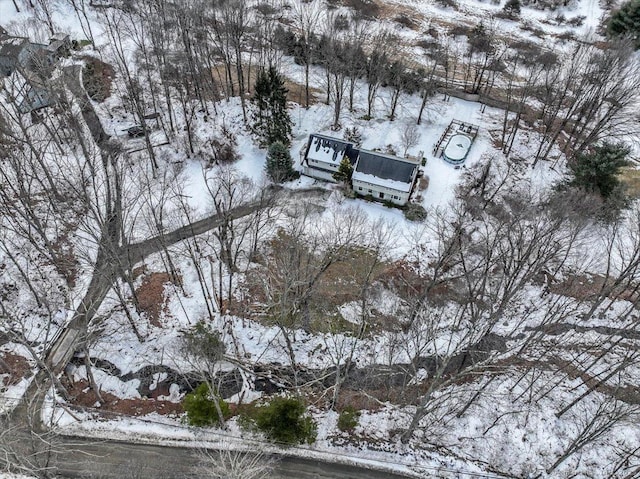 view of snowy aerial view