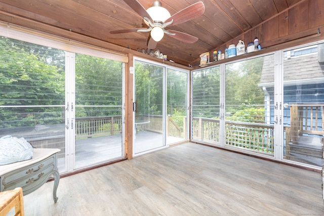 30 Holly Cir, Windsor, CT 06095 - unfurnished sunroom with lofted ceiling, a ceiling fan, and healthy amount of natural light