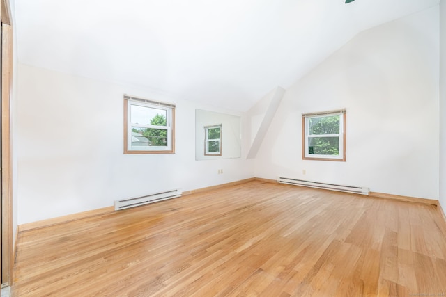 30 Holly Cir, Windsor, CT 06095 - bonus room with baseboard heating, wood finished floors, and vaulted ceiling