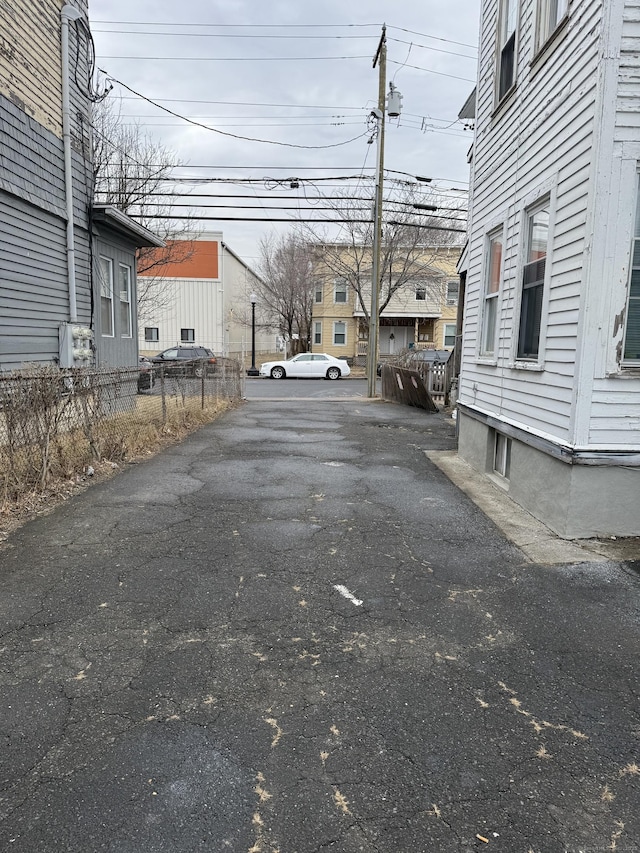 view of street with a residential view