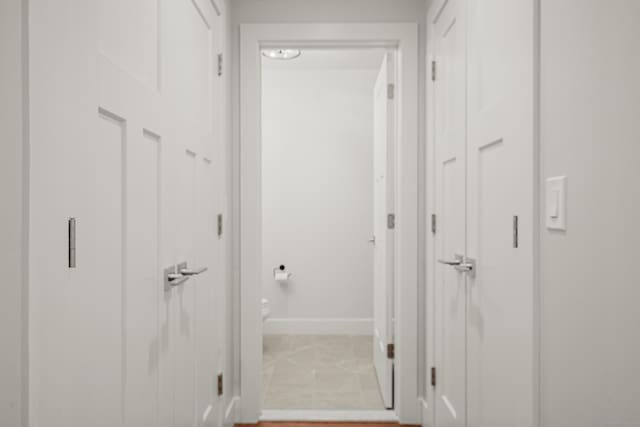 hallway with baseboards