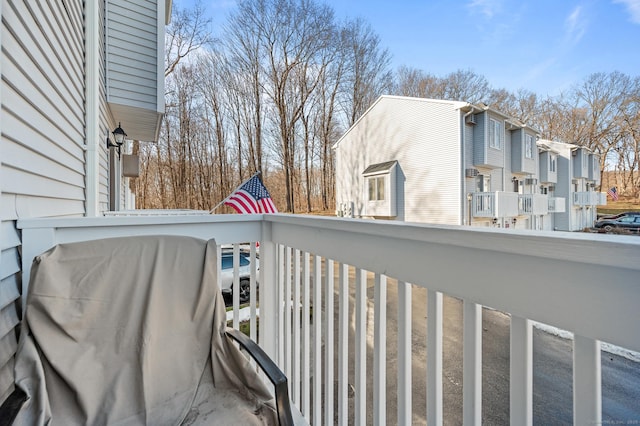 balcony featuring a residential view