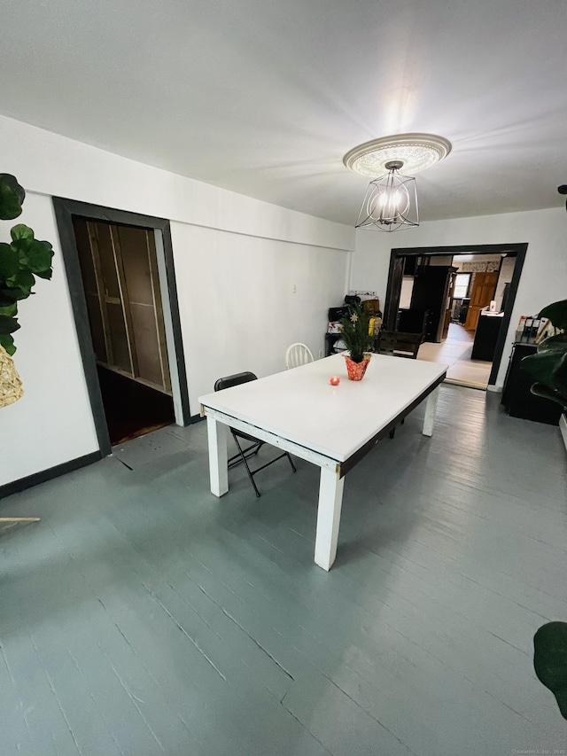 670 Wauregan Rd, Brooklyn, CT 06234 - rec room with wood finished floors and a chandelier