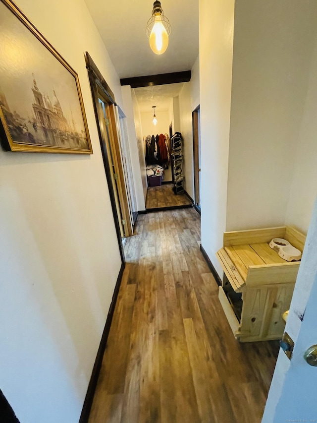 670 Wauregan Rd, Brooklyn, CT 06234 - corridor featuring wood finished floors and baseboards