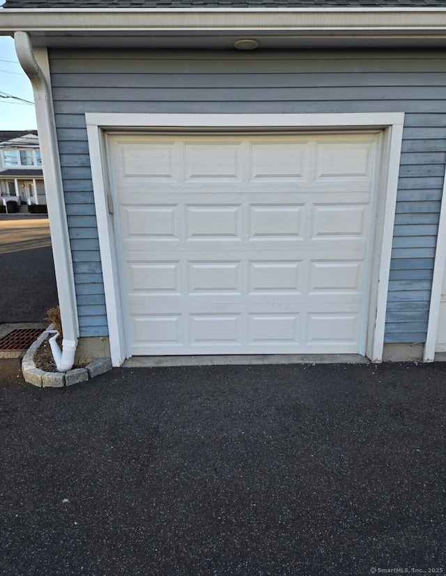 garage with driveway