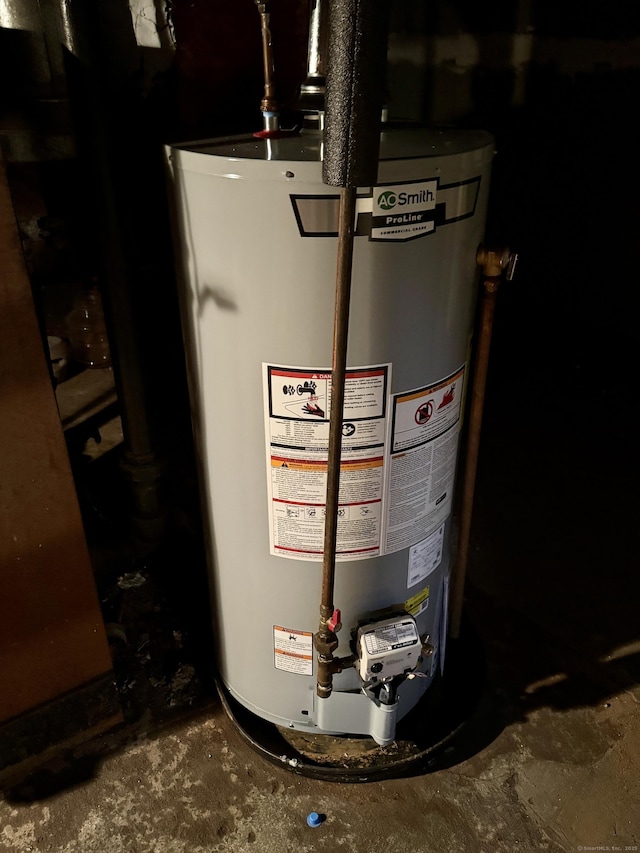 utilities featuring gas water heater