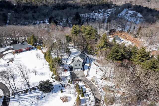 view of snowy aerial view